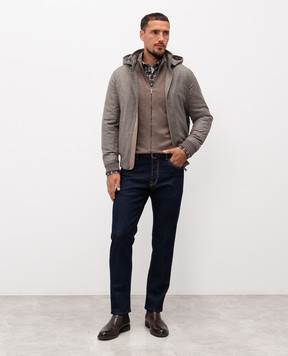 Cashmere&Whiskey Gray wool and cashmere jacket 7400855211