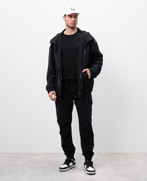 Dolce&Gabbana Black wool sports jacket with logo patch G9BMVTFURK8