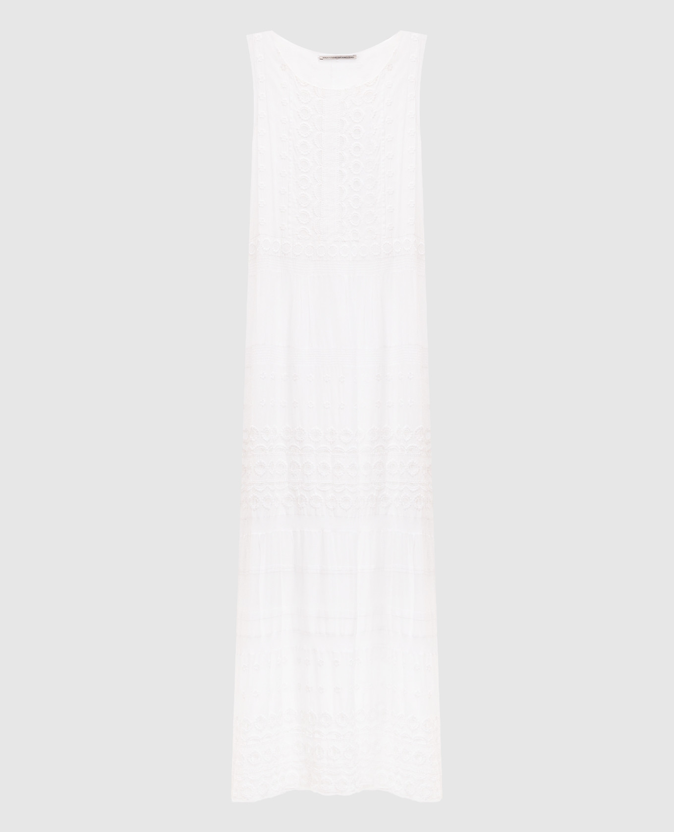 

White maxi dress with broderie embroidery Ermanno Scervino