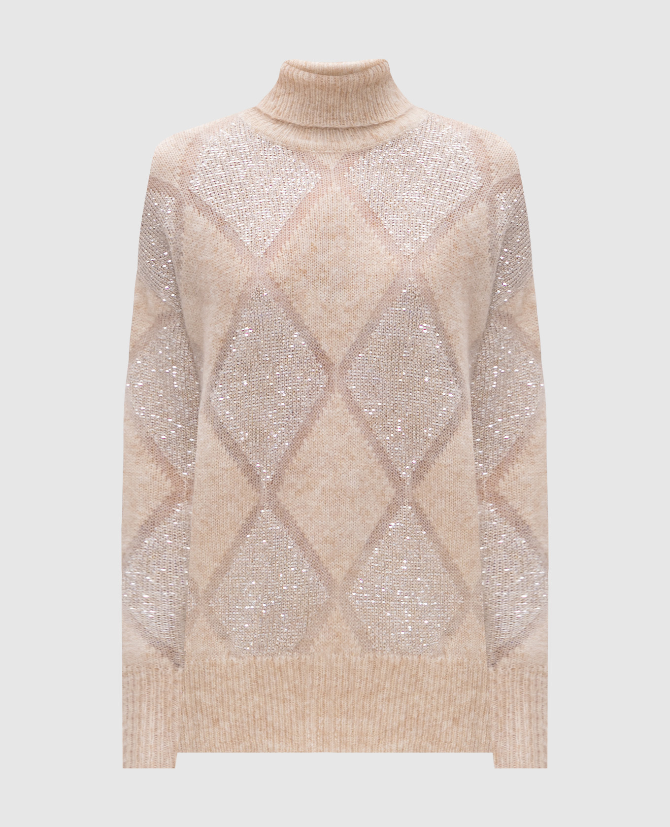 

Beige wool sweater with sequins Brunello Cucinelli