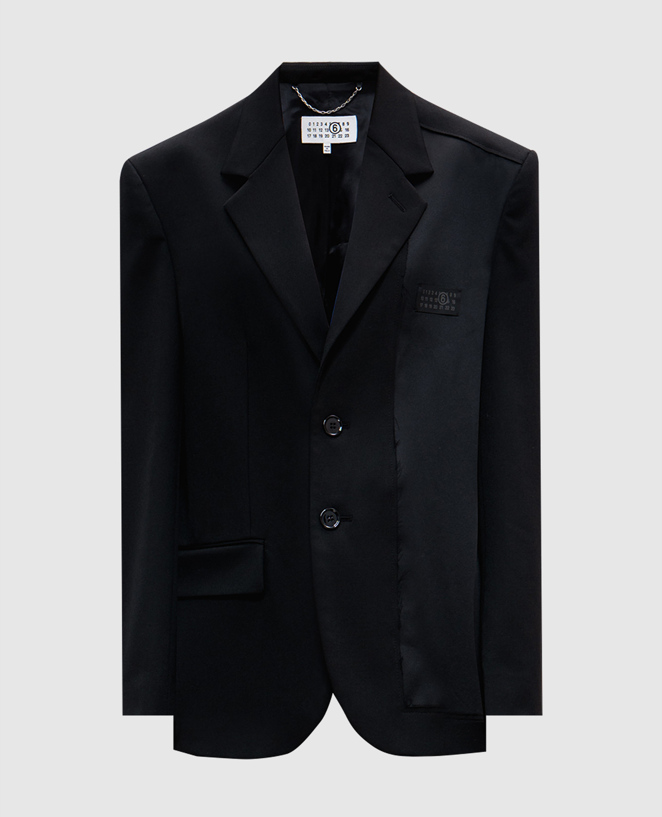 

Black wool jacket with logo Maison Margiela MM6, Черный