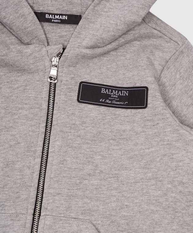 Balmain Children s gray tracksuit with logo patch BV3520Z0068 buy with Romania delivery at Symbol