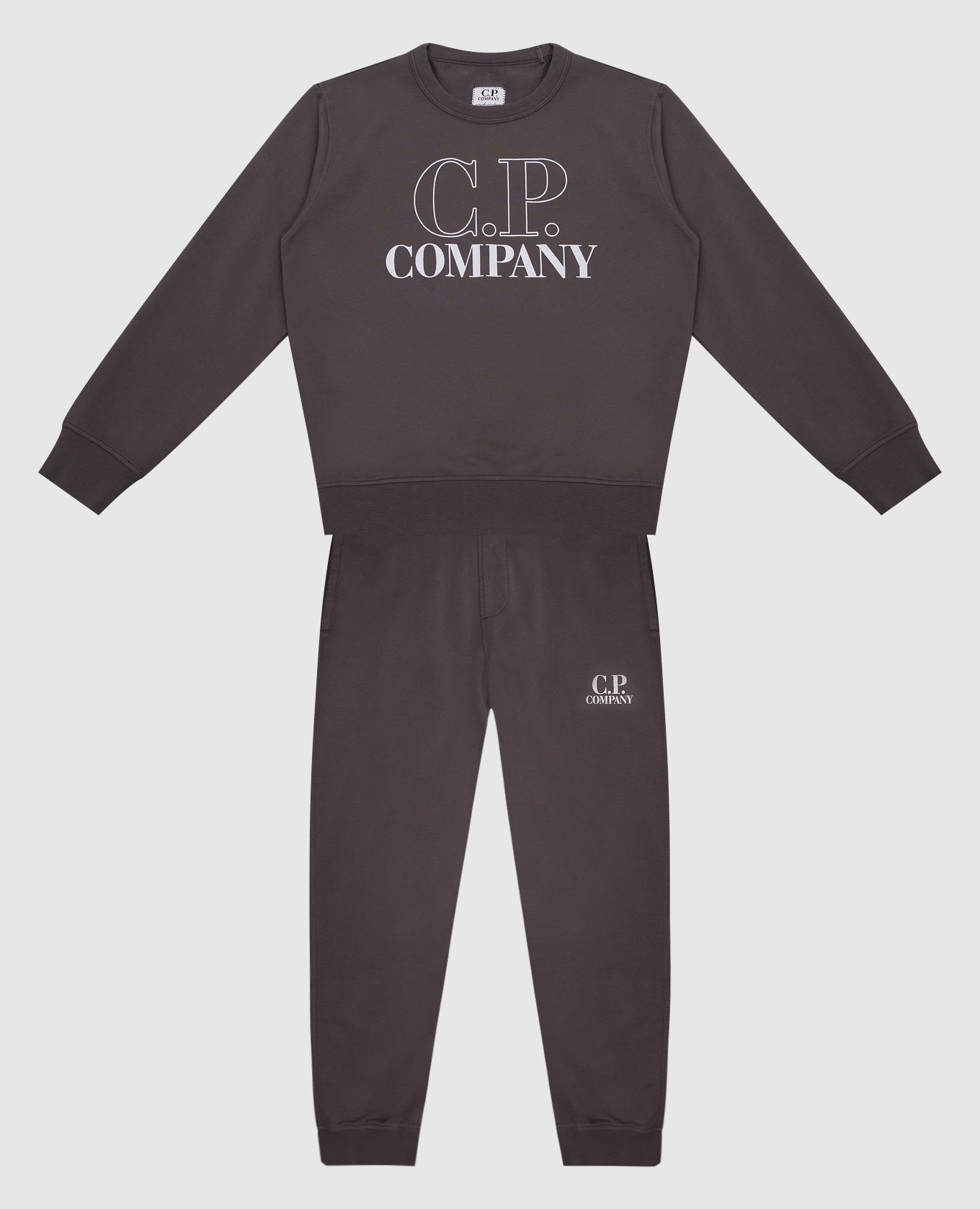 

Children's gray tracksuit with logo print C.P. Company, Grey