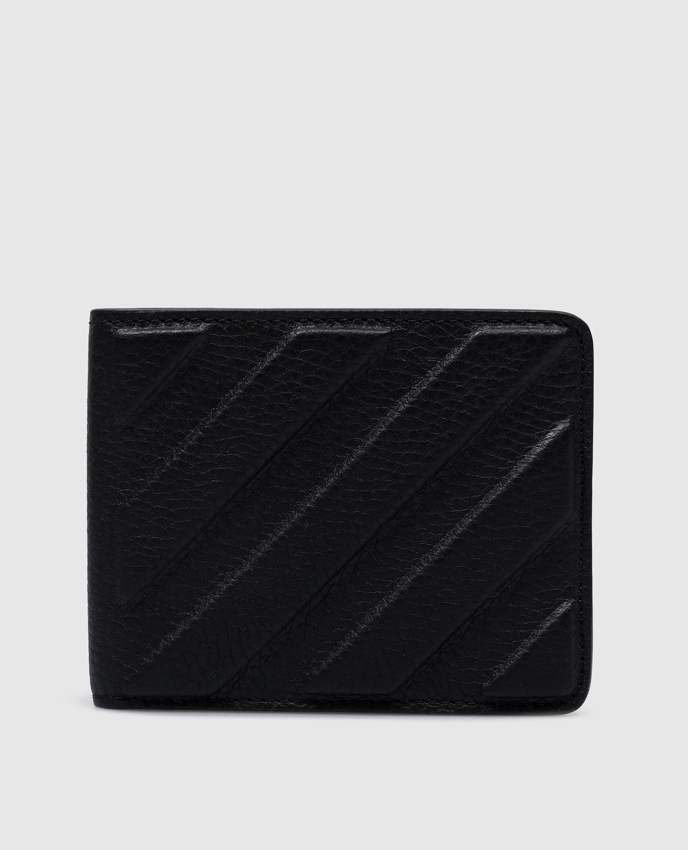 

Black leather purse with textured Arrow logo Off-White