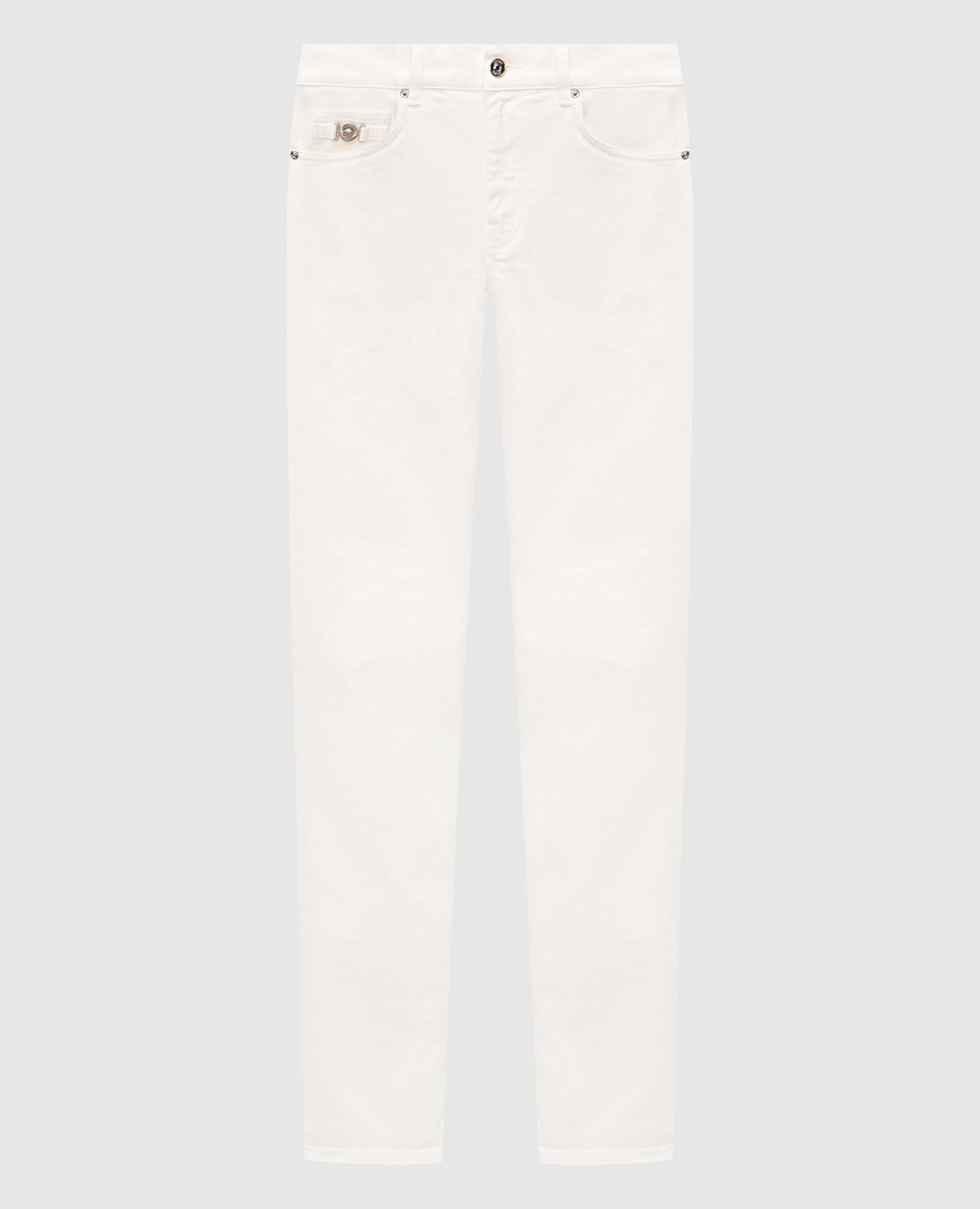 White jeans with Medusa emblem Versace