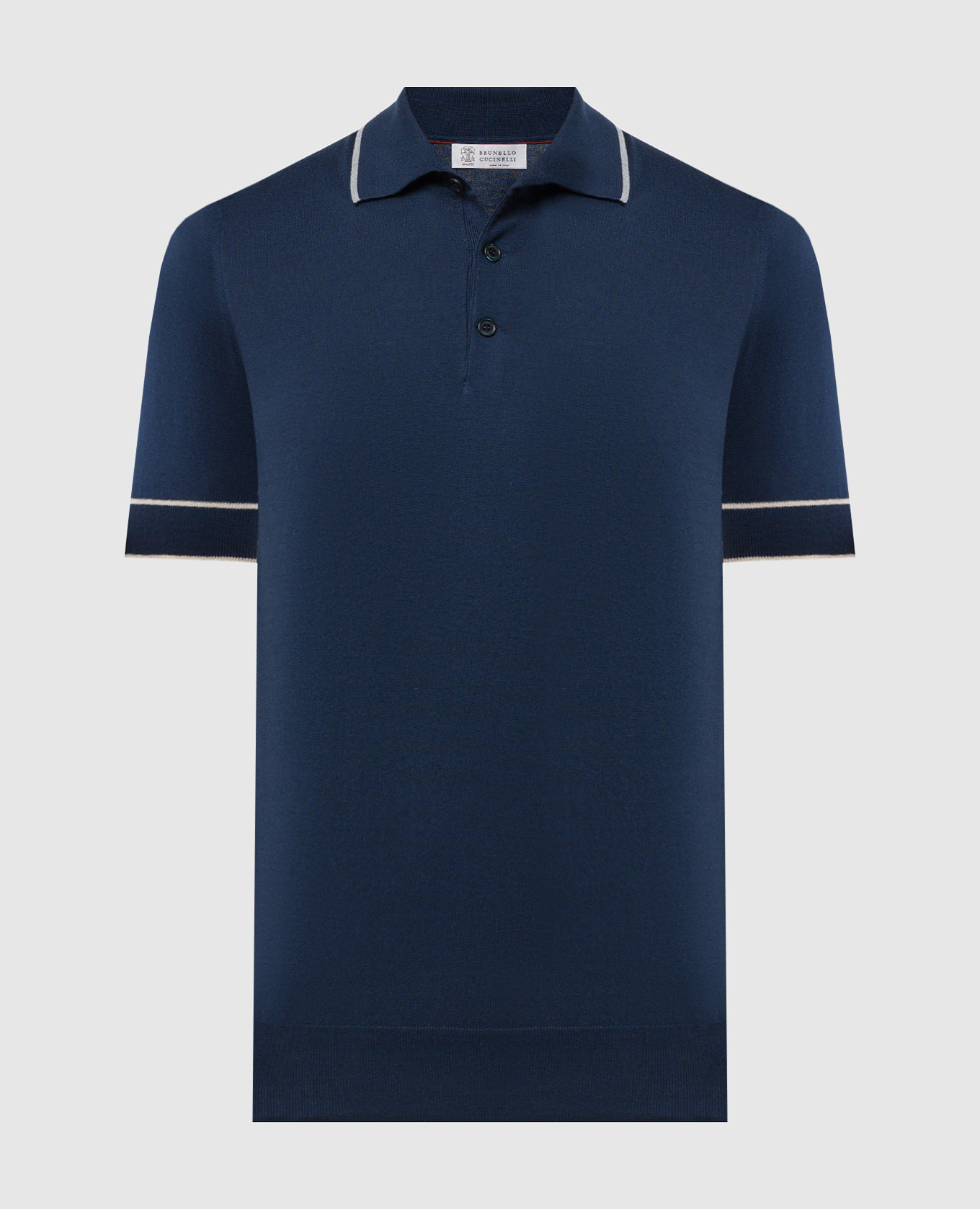 

Blue polo with contrasting edging Brunello Cucinelli