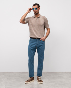 Cashmere&Whiskey MATERA blue jeans with logo patch 1820871