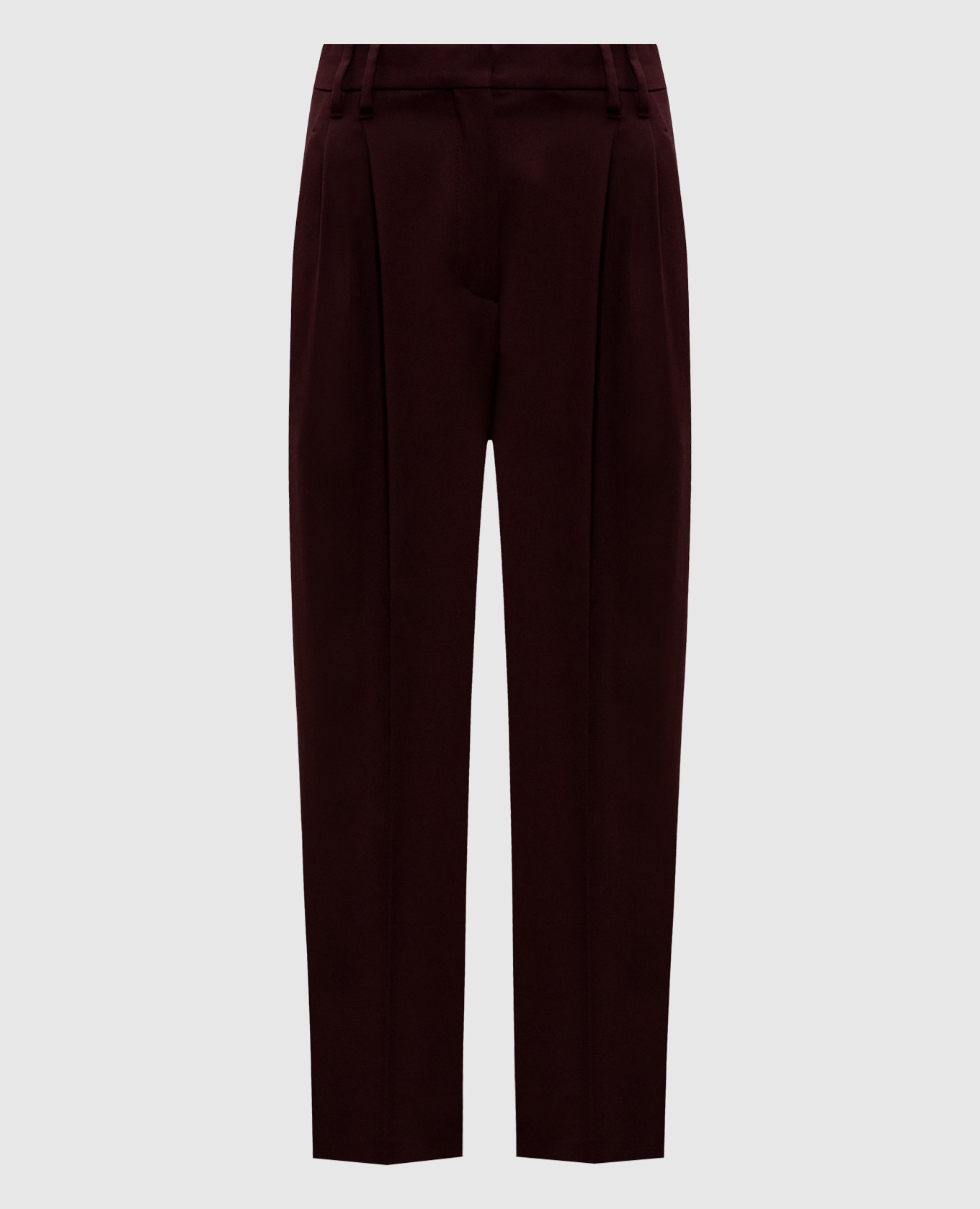 Burgundy pants with a monil chain Brunello Cucinelli