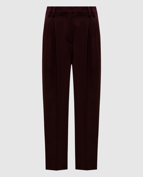 Brunello Cucinelli Burgundy pants with a monil chain MP126P8308