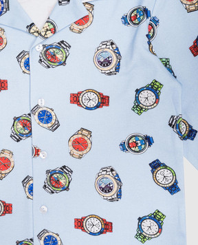 Story Loris Children's blue pajamas in a print 3662246