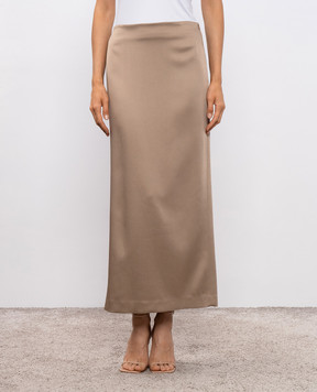 Brunello Cucinelli Brown midi skirt M0H38G3882