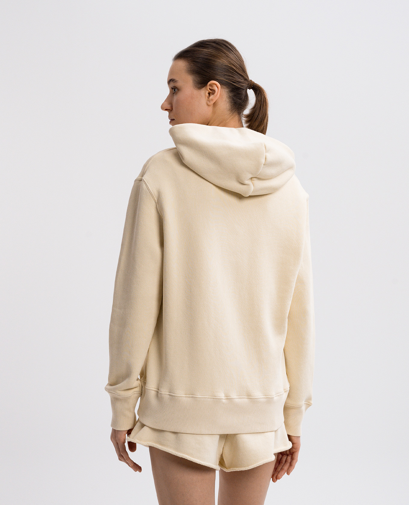 

Beige hoodie with logo patch AUTRY