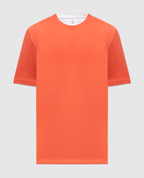 Brunello Cucinelli Orange T-shirt M0B137427