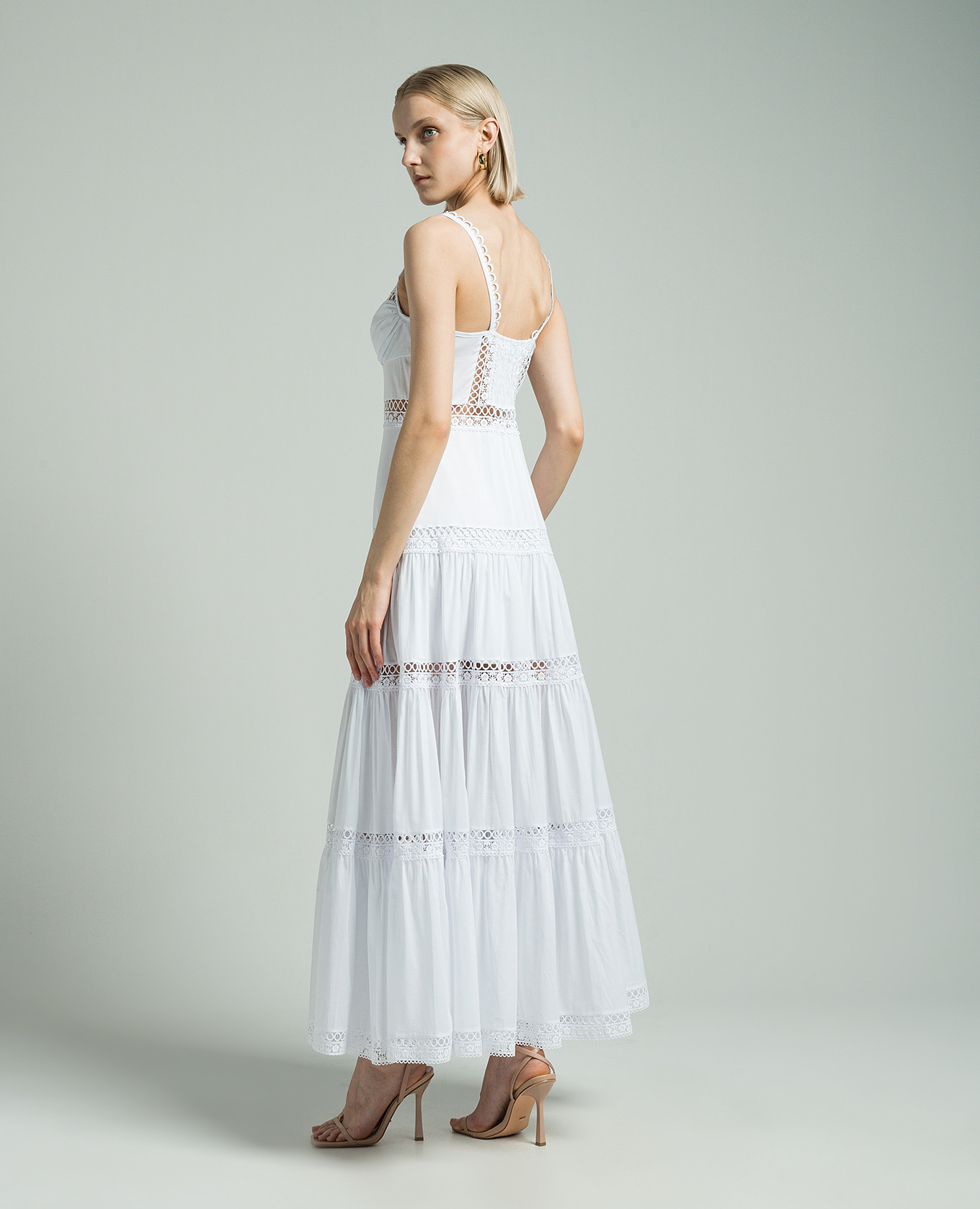 White Ardele shirt dress with lace Charo Ruiz 4