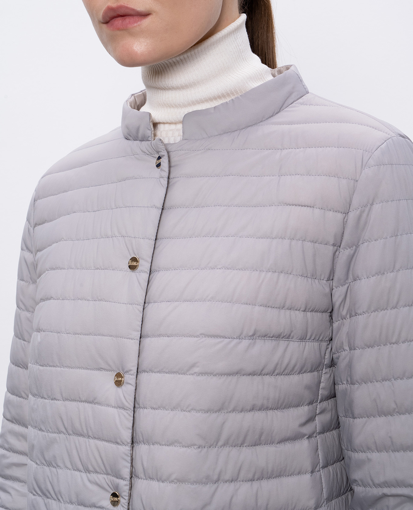 

Grey quilted down jacket Herno