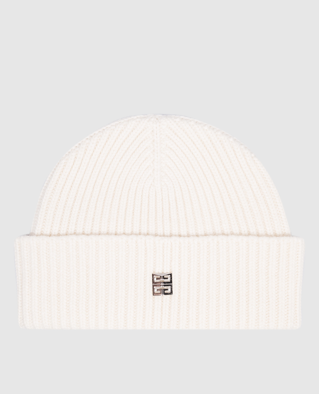 White wool and cashmere cap with 4G logo emblem Givenchy
