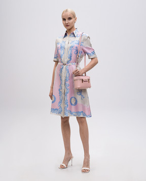 Versace Gray printed silk shirt dress 10199521A14437
