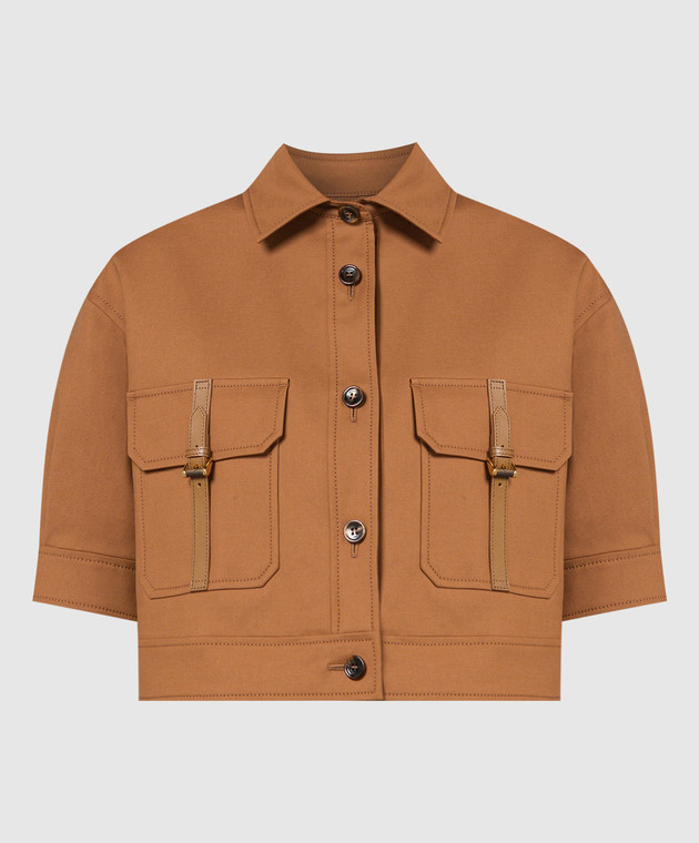 Max Mara - AGIATE brown cropped jacket AGIATE - shop with Denmark