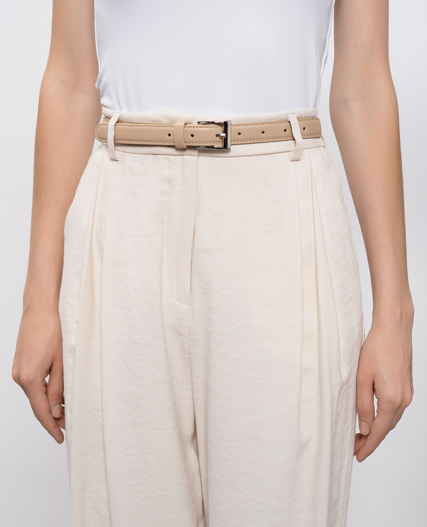 Beige leather belt Babe Pay Pls 2