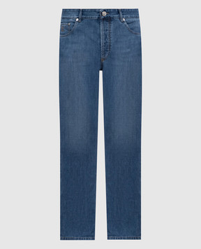 Brunello Cucinelli Blue jeans with logo ME645D3210
