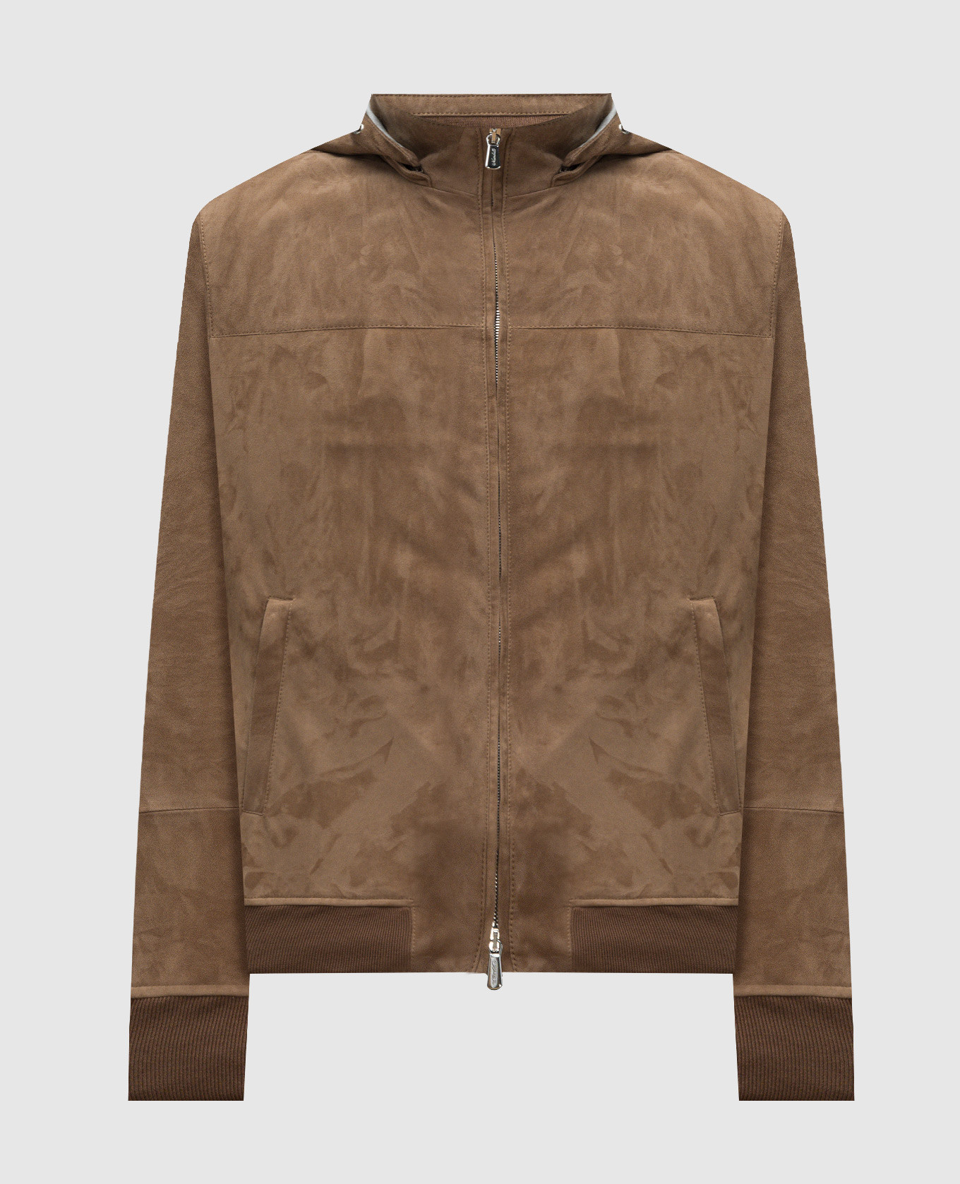 Brown suede jacket Enrico Mandelli