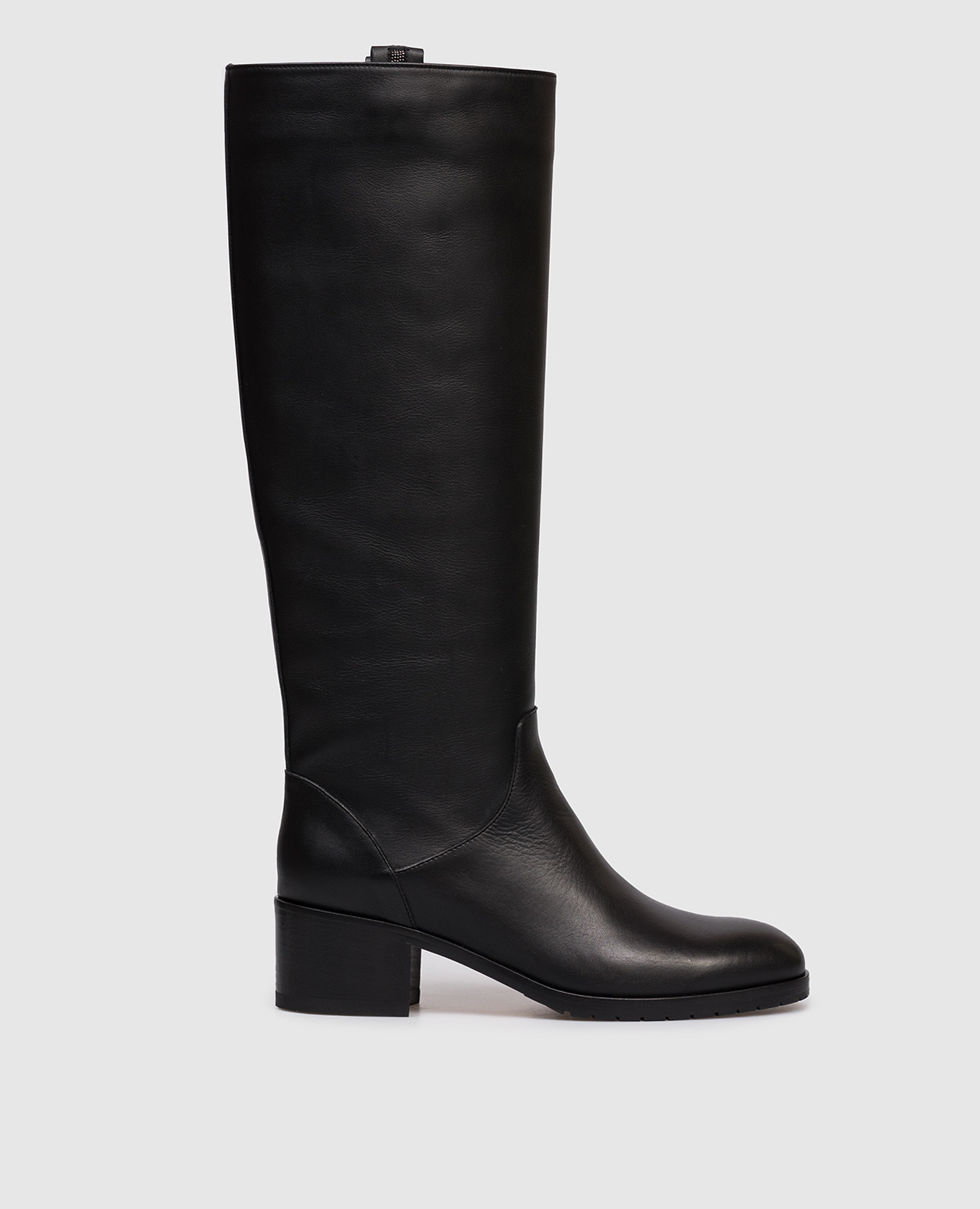 

Black leather boots with monil chain Doucal's