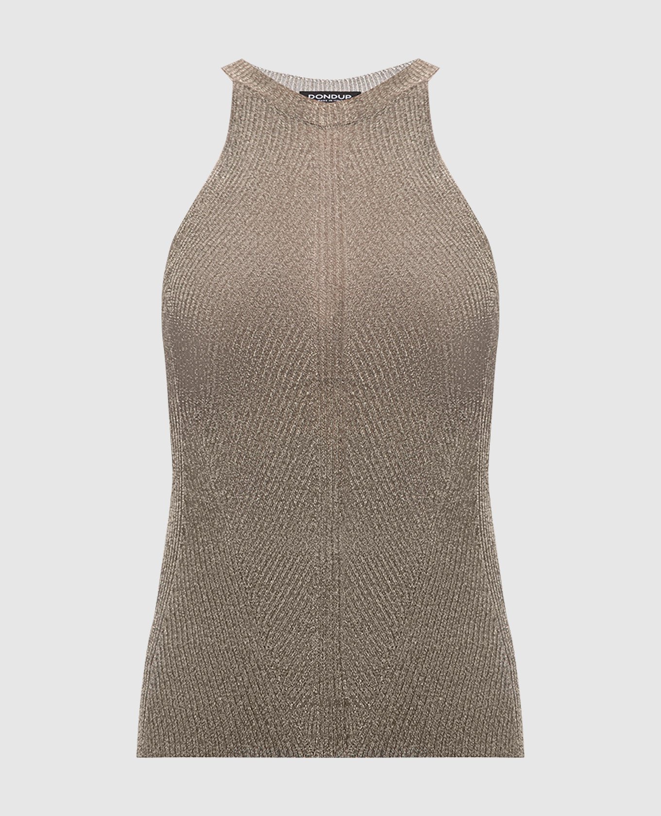

Gray top with lurex Dondup, Grey