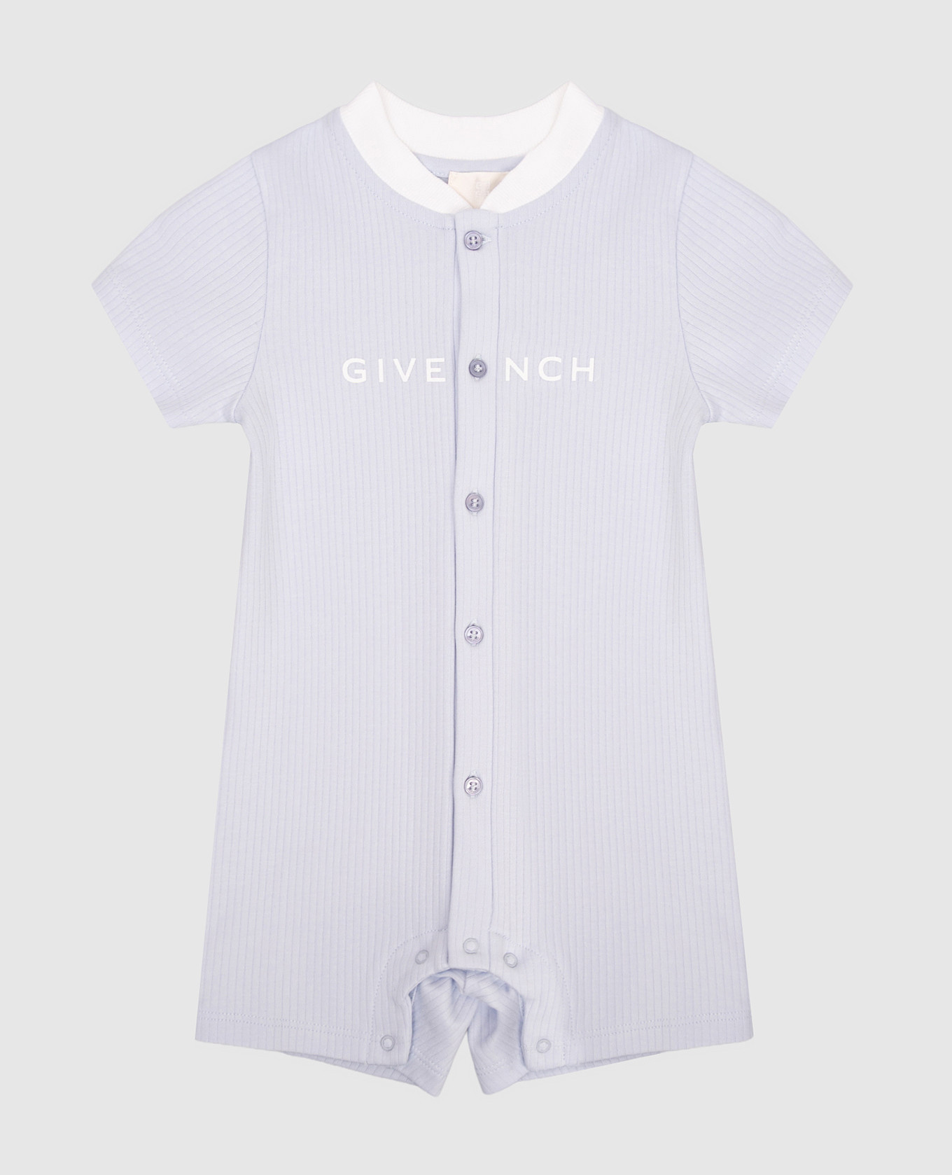 Baby purple ribbed romper with logo Givenchy