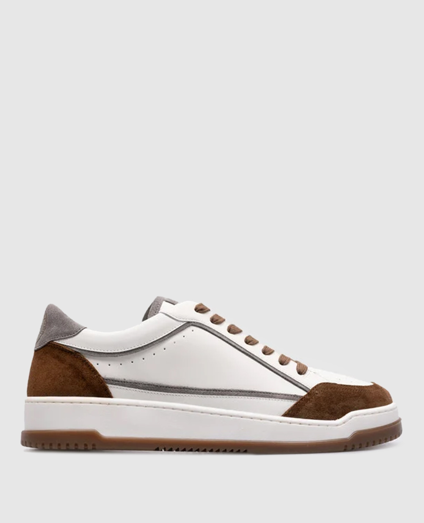 

White leather sneakers with logo Peserico