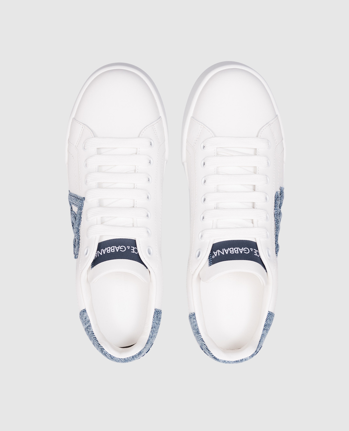 

White leather sneakers with logo Dolce&Gabbana