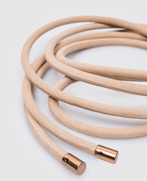 Agnona Beige suede belt in two turns L607U2U8088
