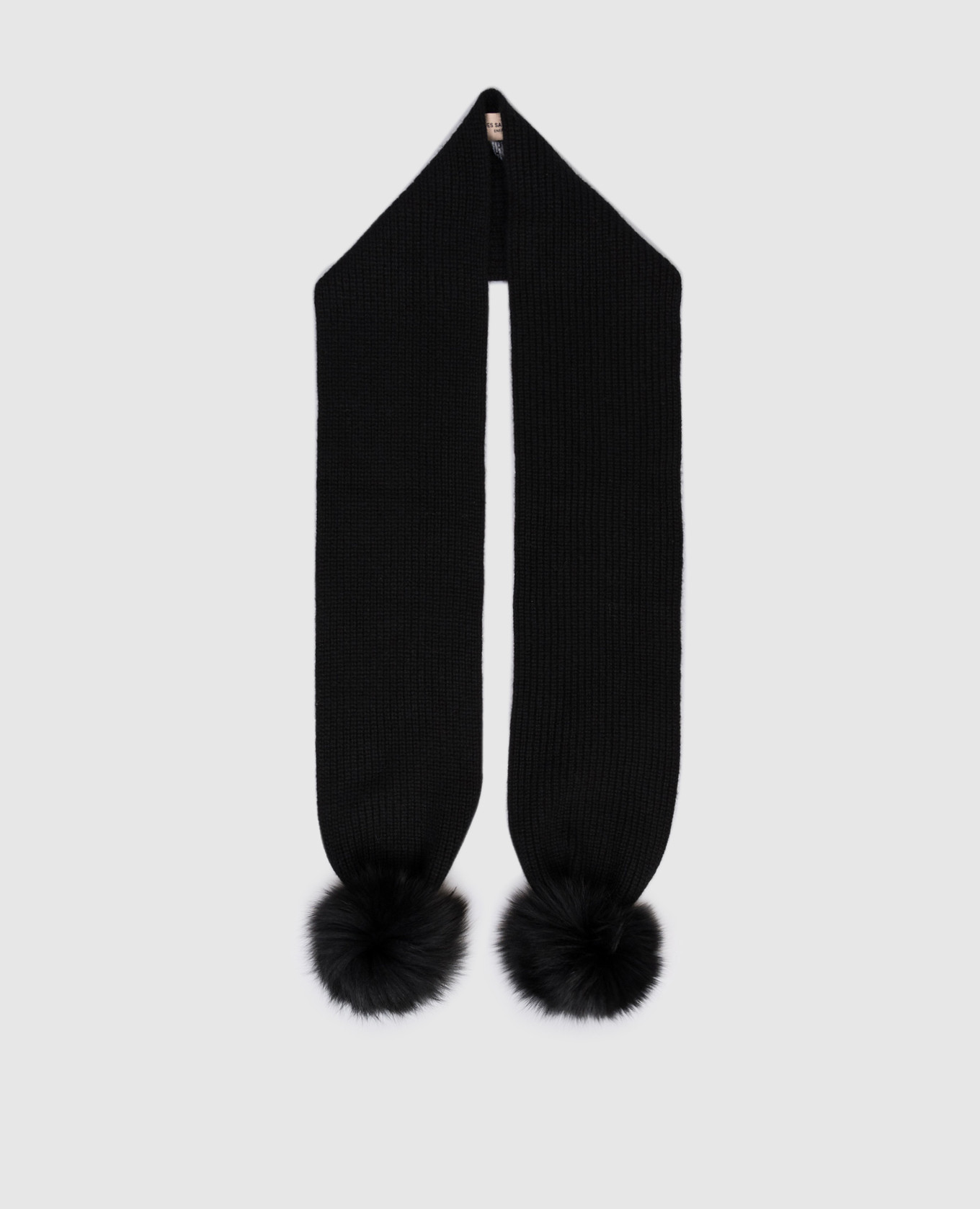Children&#39;s black cashmere scarf Yves Salomon Enfant