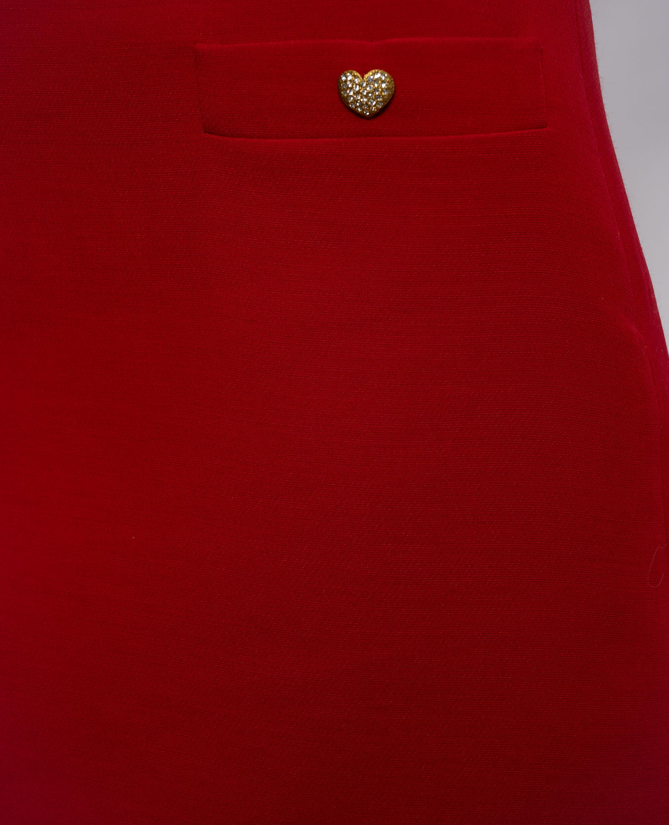 Red wool and silk mini skirt Valentino 5