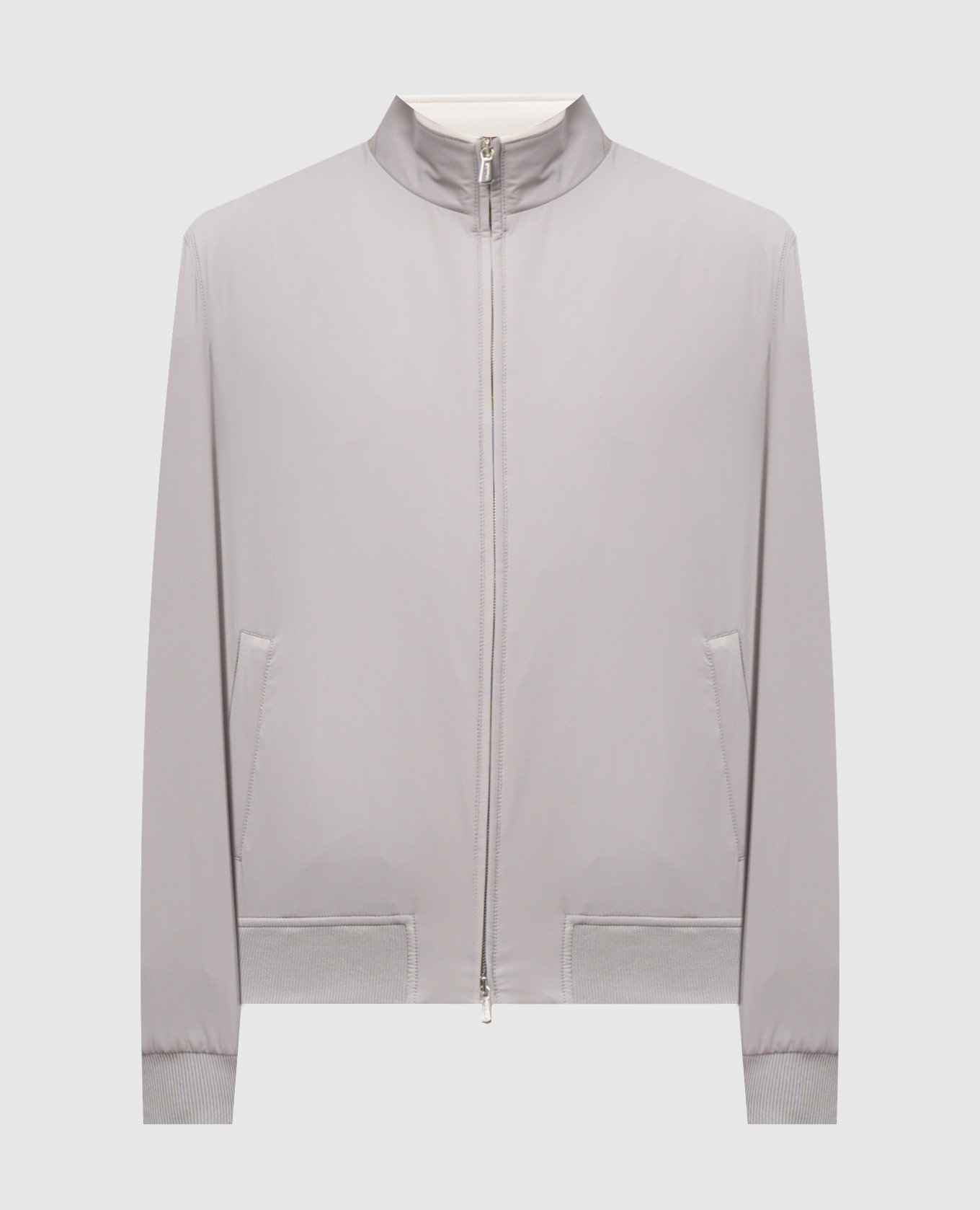

Grey jacket with logo embroidery Enrico Mandelli