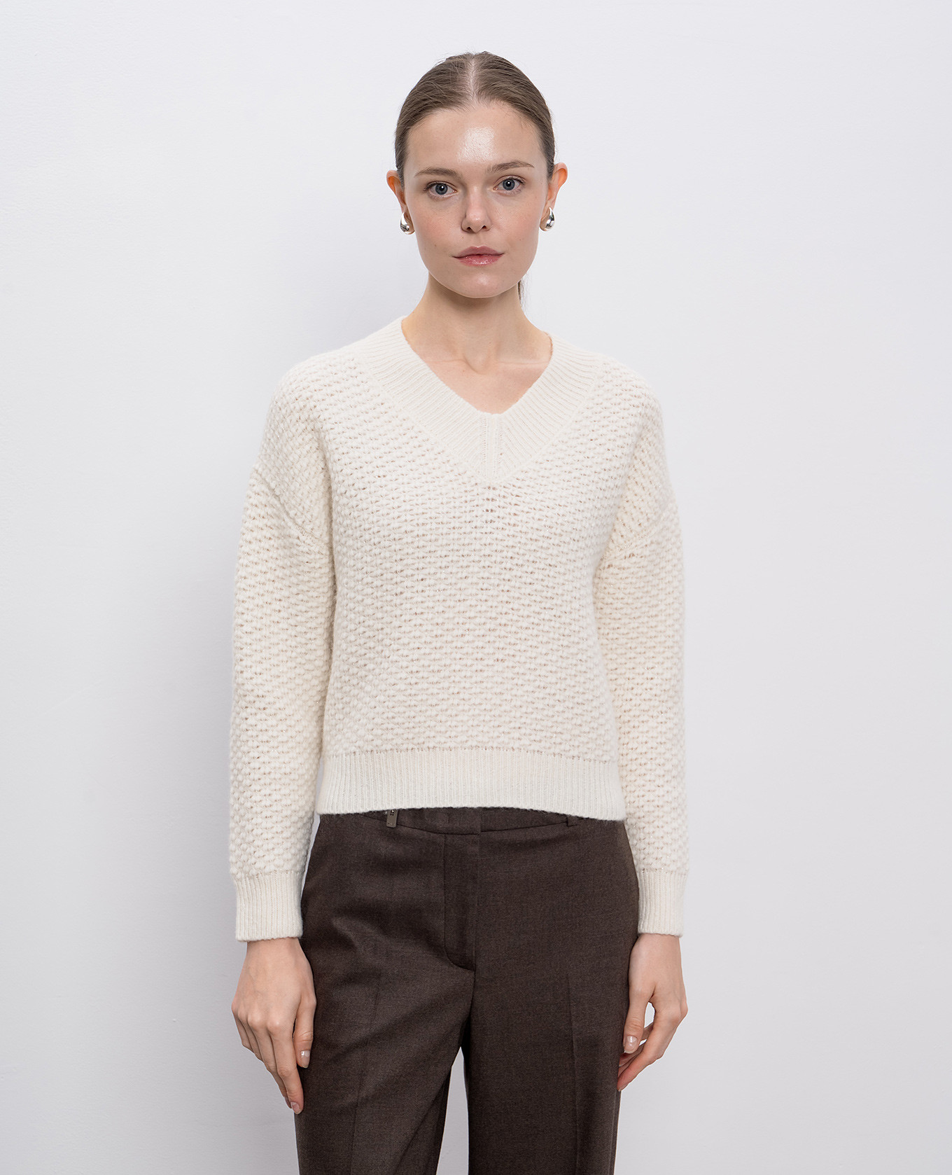 

White alpaca wool pullover Peserico