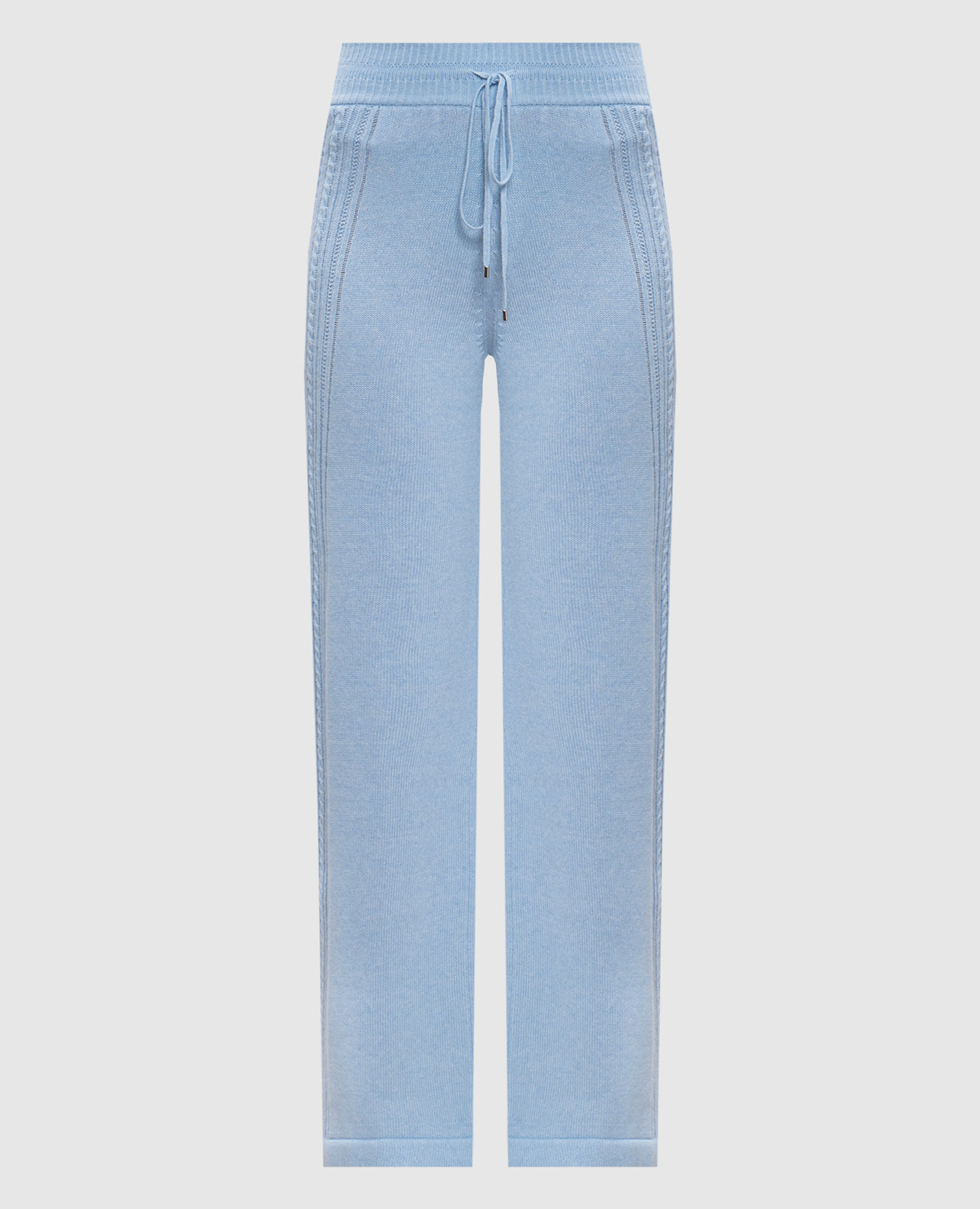 

Blue flared pants with wool and cashmere Ermanno Scervino, Light blue