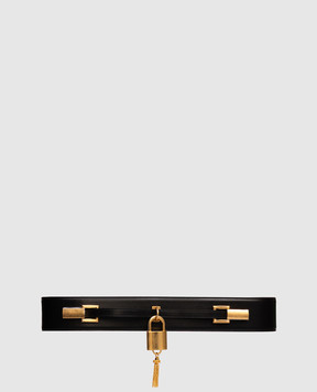 Balmain Black leather belt FN1WJ197LSLX