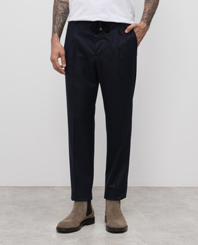 Peserico Blue wool pants R5427402710