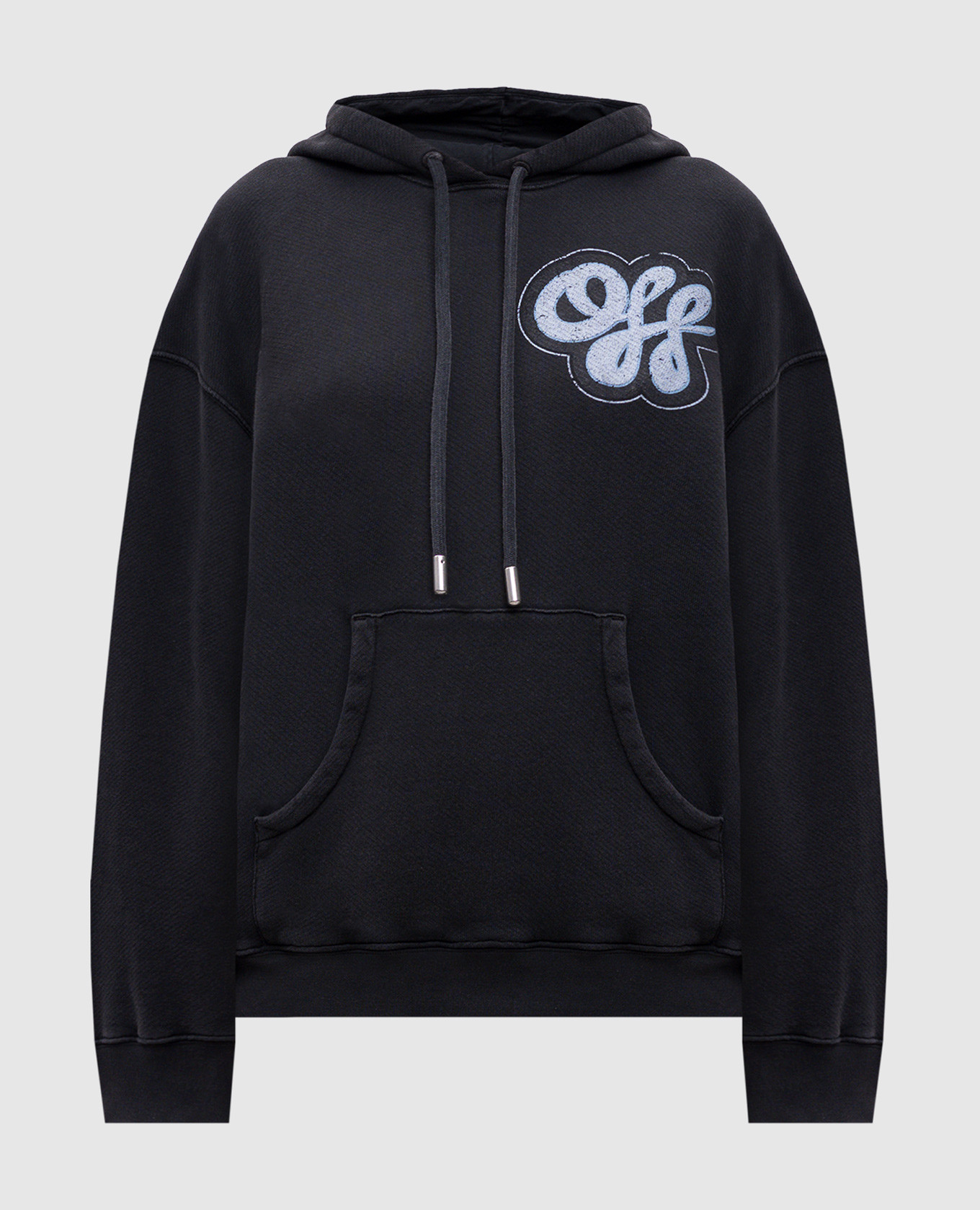 Grey hoodie with logo print Off-White