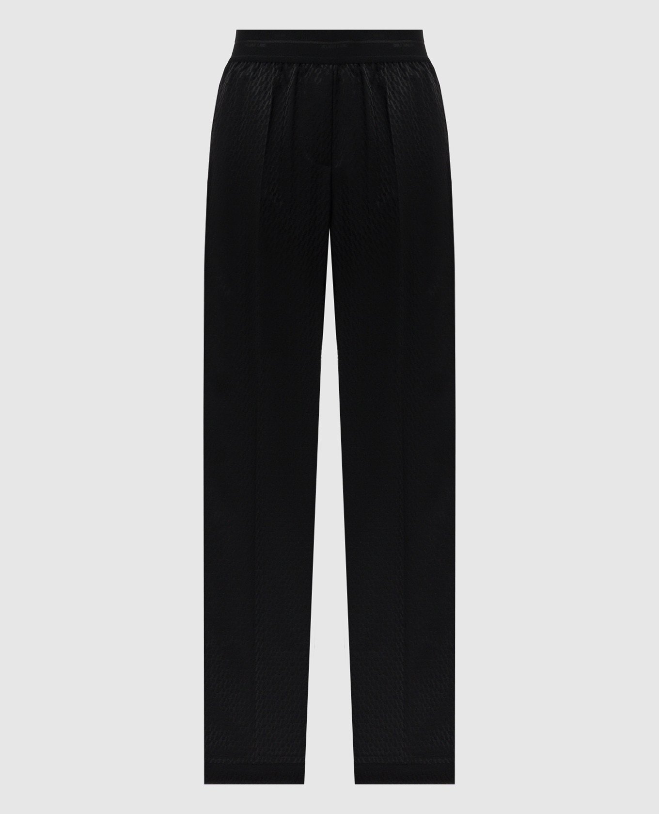 

Black pants with wool in monogram logo pattern Helmut Lang