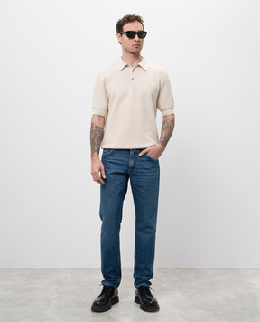 Dolce&Gabbana Beige polo shirt with a pattern GXZ02ZJBCFB