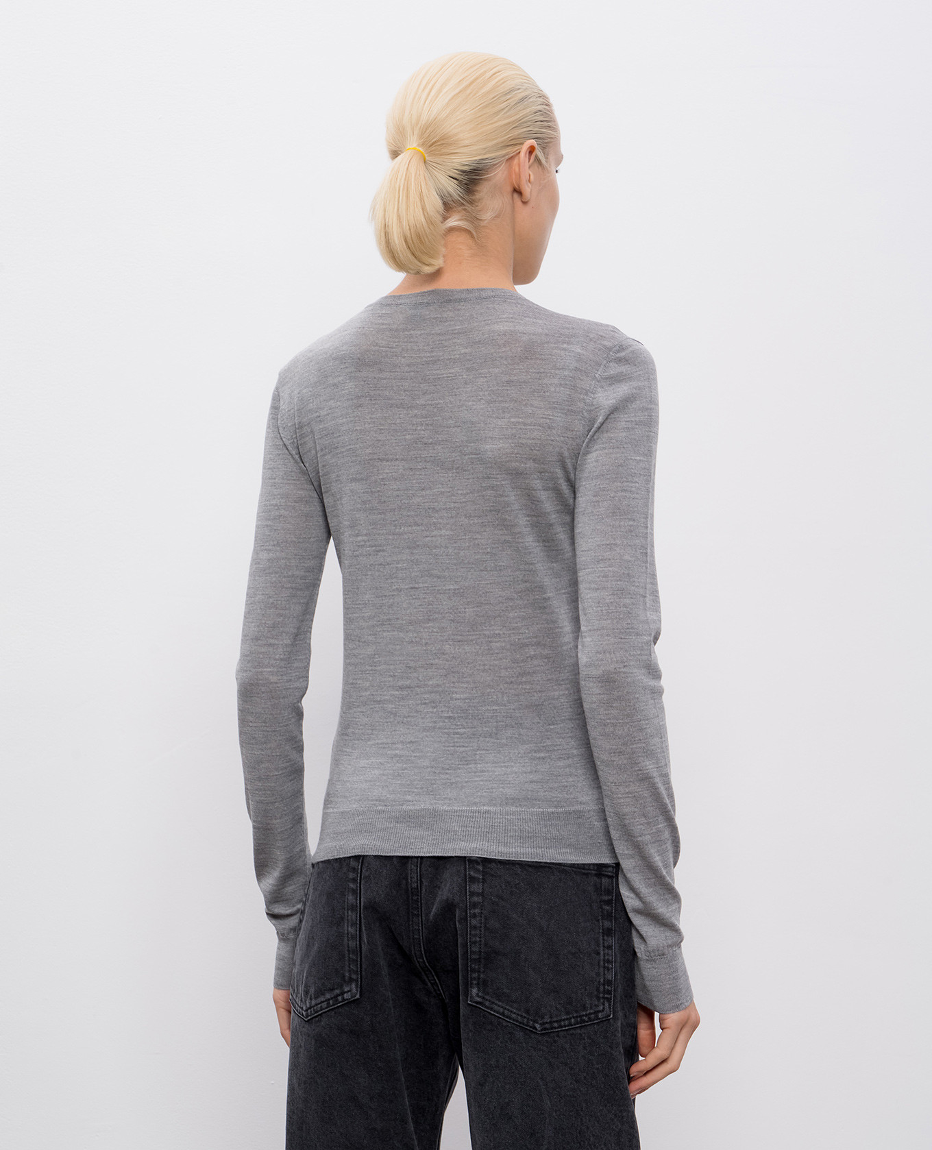 Gray wool jumper Saint Laurent 4