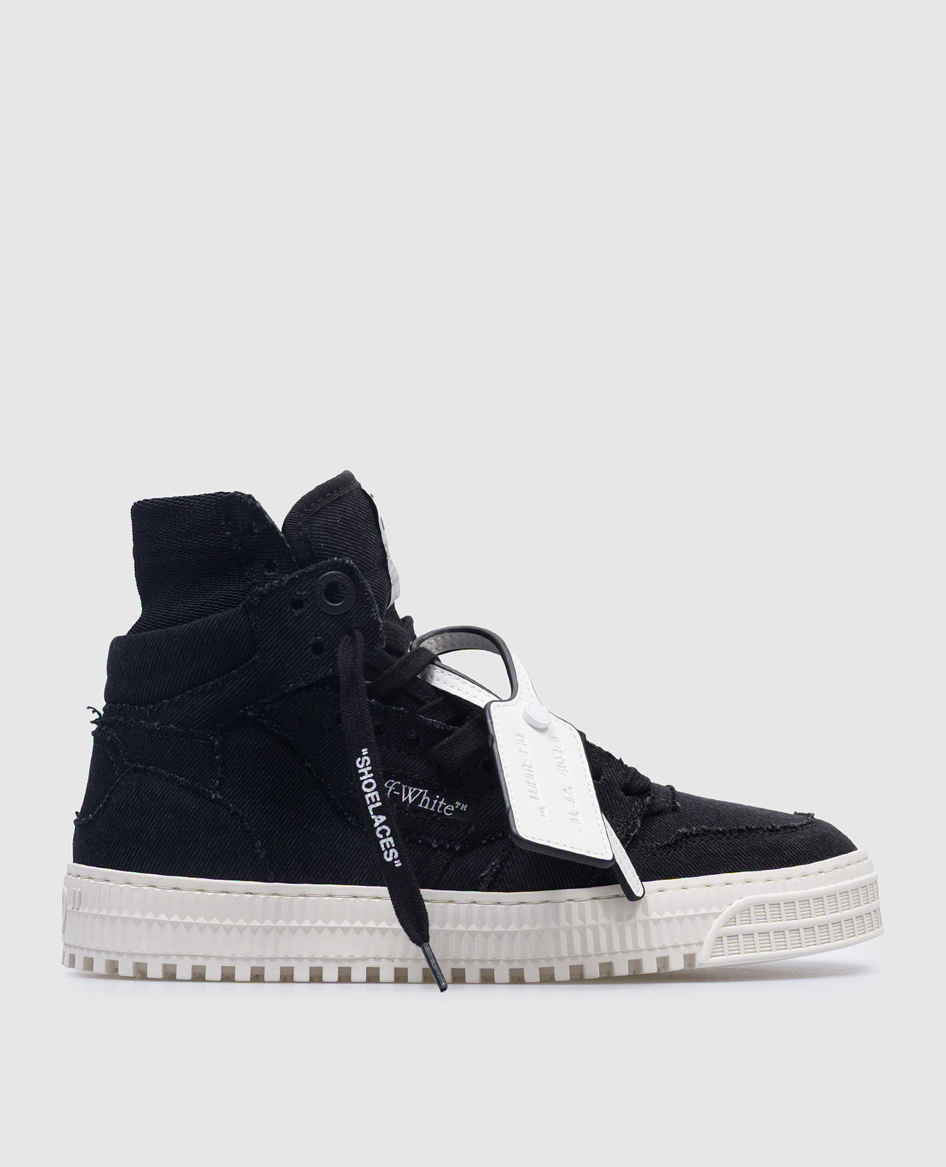 Black high-top 3.0 off court with logo off-white