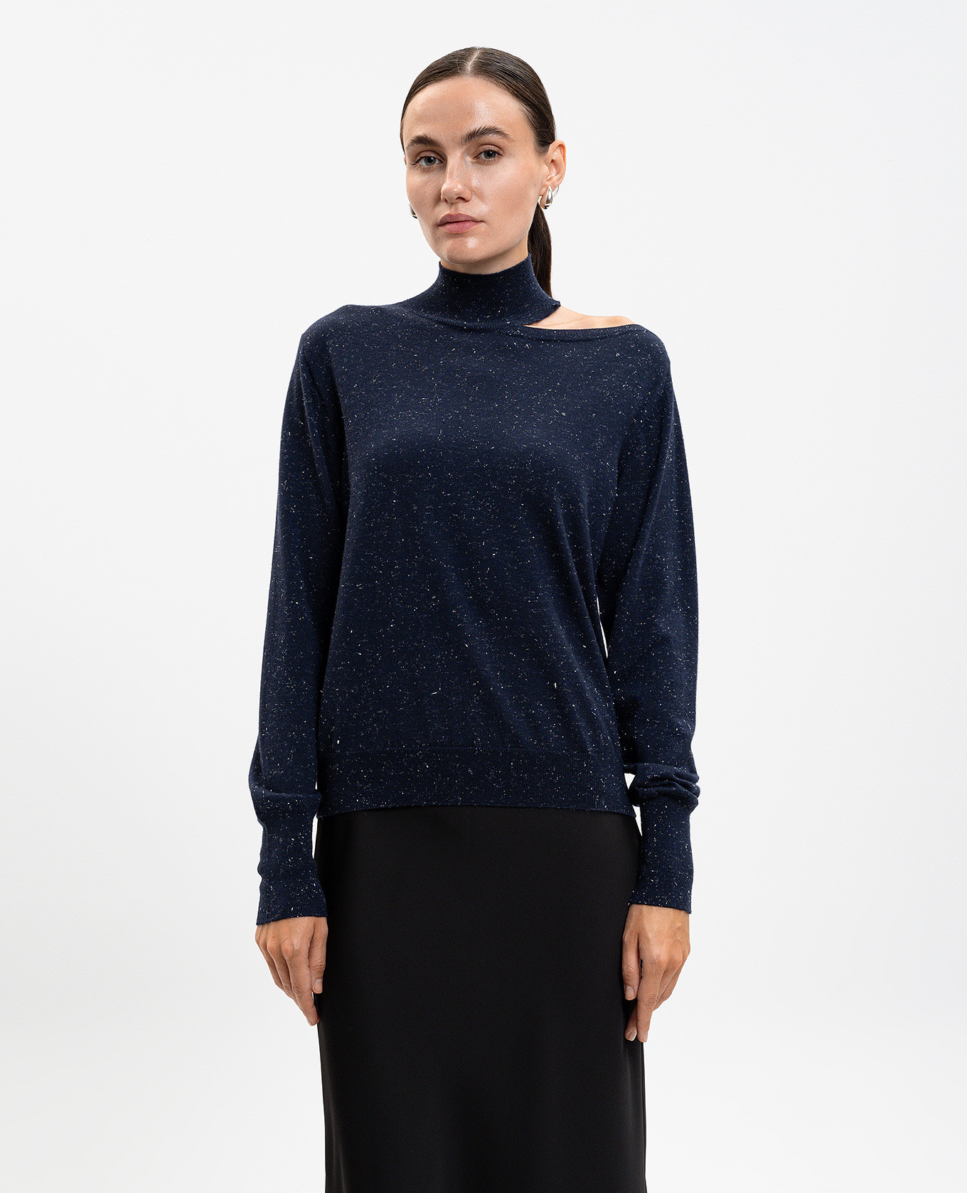 Blue wool golf with lurex Peserico 3