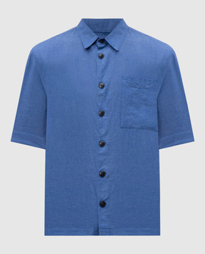 Cashmere&Whiskey Blue shirt with linen 0335900264
