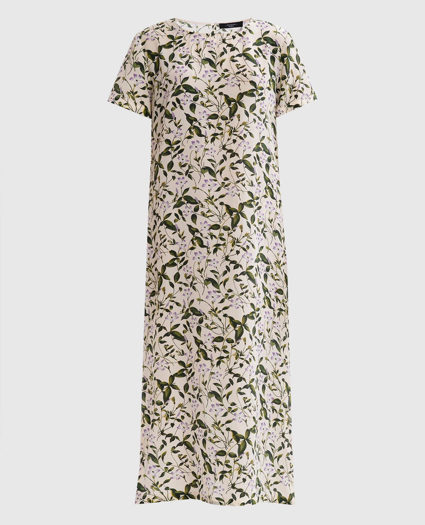 

GIUDY beige floral print silk midi dress Max Mara Weekend
