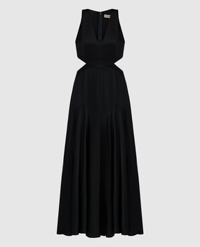 Twinset Black maxi dress with cutouts 241TT2160