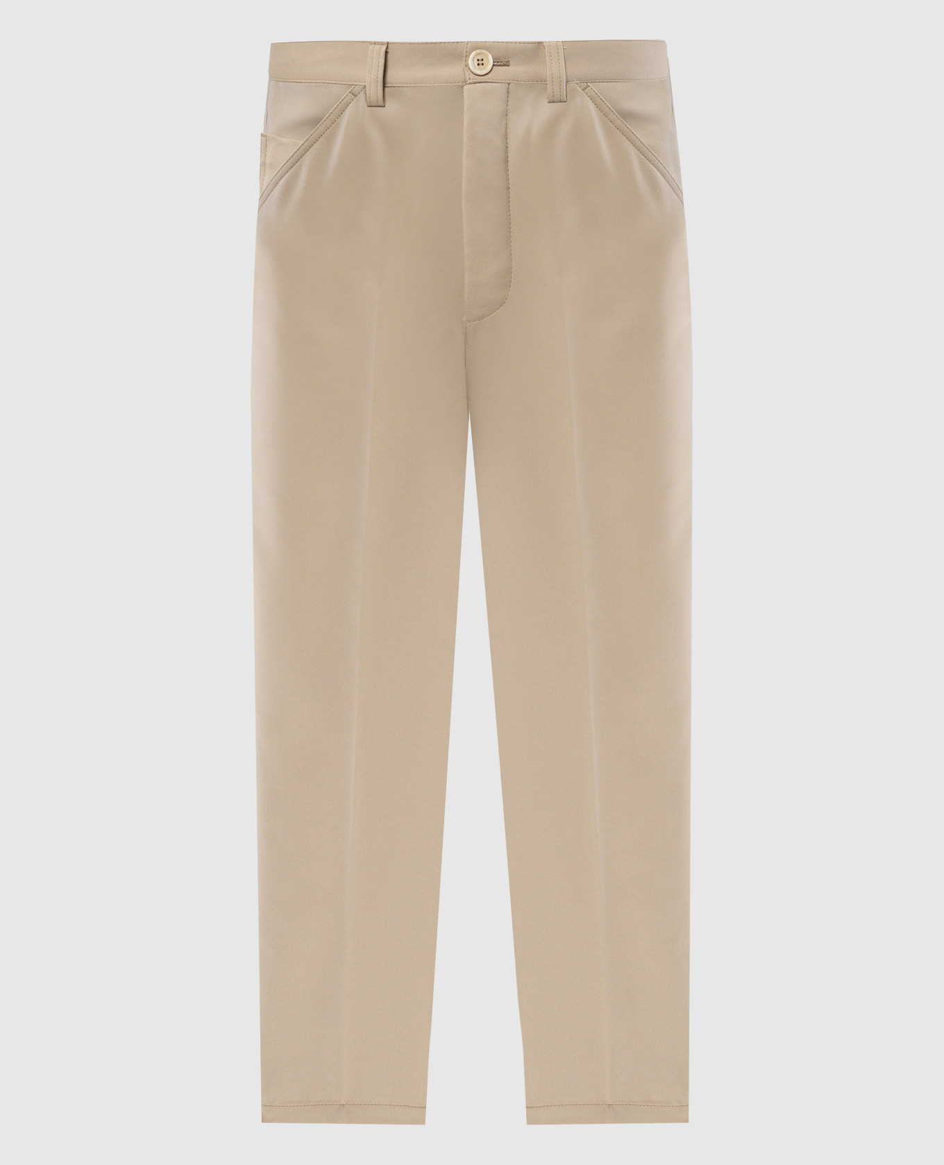 

Beige pants with wool Brunello Cucinelli, Бежевый