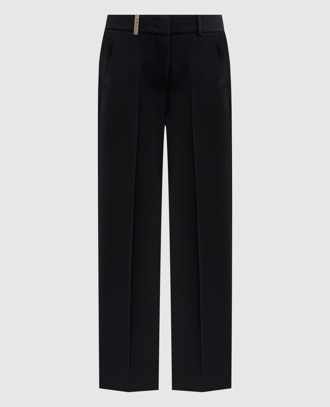 

Black pants with a brand patch Peserico