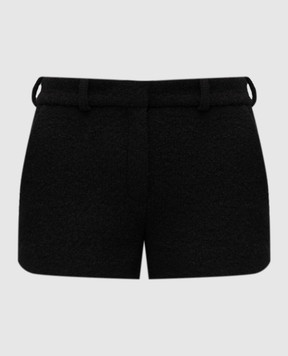 16Arlington Black Inga boucle shorts with wool TR122AW2501